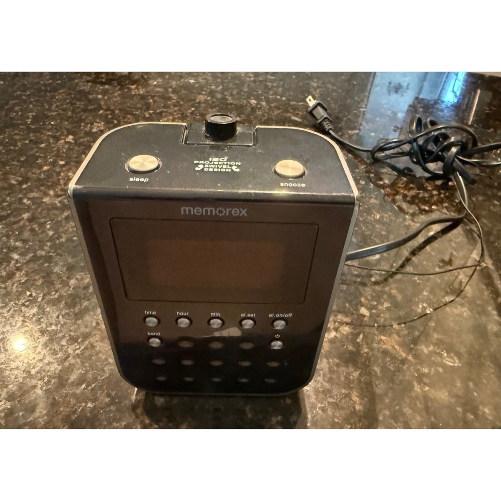 Memorex Clock Radio, Black, Radio works great